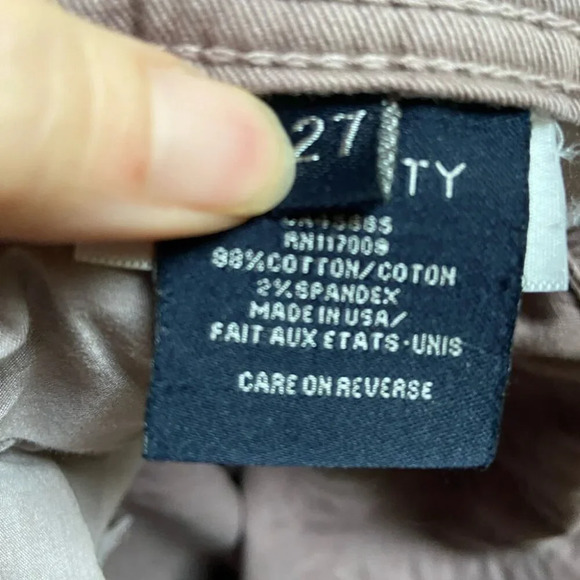 Fidelity Hepburn low rise crop dusty rose colored jeans Sz 27 - Picture 8 of 12